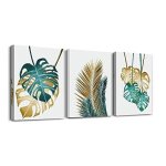 Tableau decoration murale doré et vert affiche décoration plantes vertes impression sur toile decoration ... Tableau decoration murale doré et vert affiche décoration plantes vertes impression sur toile decoration ...