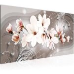 Tableau decoration murale - fleurs magnolia - moderne toile non tiss�e - salon salle - abstrait marron ...