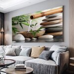 Tableau decoration murale pierres vgtales de mditation photo artistique sans cadre dcoration murale ...