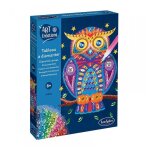 Tableau � diamanter - sentosphere - hibou scintillant - activit� manuelle - � partir de 8 ans - mixte ...