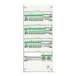 Tableau �lectrique resi9 xe �quip� et pr� - c�bl� schneider 4 rang�es