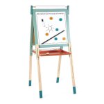 Tableau enfant - janod - juratoys - r�glable en hauteur - double face - 22 accessoires inclus