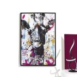 Tableau girafe colore 60x90cm