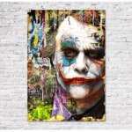 Tableau joker vintage toile imprim�e sur ch�ssis pop art d�coration murale salon chambre 50cm x 80cm ...