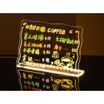 Tableau led lumineux pour menu - ardoise acrylique rinscriptible avec clairage usb - panneau publicitaire ...