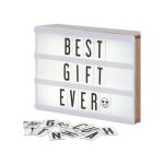 Tableau lumineux led rtro or rose a6 personnalisable avec 100 lettres chiffres et symboles idal dco ...