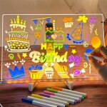 Tableau lumineux message ledtableau mmo lumineuse dessinavec 7 stylos et support rglabletableau transparent ...