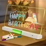 Tableau lumineux message ledtablette acrylique lumineuse dessintableau effa�able 7 stylos color�s / support ...