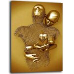 Tableau moderne salon couple coeur abstrait or tableaux muraux salon impression sur toile décoration ... Tableau moderne salon couple coeur abstrait or tableaux muraux salon impression sur toile décoration ...