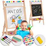 Tableau noir magn�tique rotatif - janshop - 80x40x28 cm - surface magn�tique - surface � craie - rouleau ...