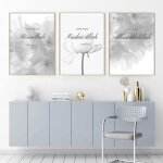 Tableau peinture sur toile fleurs 30x40cm affiches decoration murale poster calligraphie islam tableaux ...