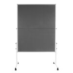 Tableau de prsentation double face & pliable avec roulettes gris 150 x 120 cm