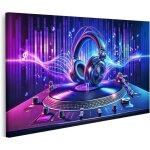 Tableau sur toile dj musique sur platine ? rythmes néons et ondes sonores images tableau mural poster ... Tableau sur toile dj musique sur platine ? rythmes néons et ondes sonores images tableau mural poster ...