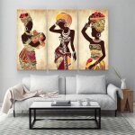 Tableaux sur toile femme noire africaine toile peinture ethnique art affiche pour salon dcoration peintures ...