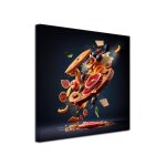 Tableau toile dco la planche apritif - cadre dco pour cuisine, 30x30 cm