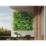 Tableau végétal synthétique 55 x 55 cm - cadre naturel feuillage vert - vegetiri Tableau végétal synthétique 55 x 55 cm - cadre naturel feuillage vert - vegetiri