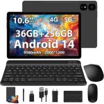 Tablette 10. 6 poucesandroid 14 tablette avec clavier et sourisram 36go + rom 256go(tf 2to)carte sim ...