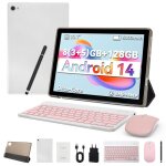 Tablette 10 pouce 8go ram + 64go rom + 1to extensible android 14 hd 1280x800 wifi 6 bt 5 avec clavier ...