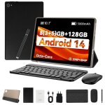 Tablette 10 pouce android 14 octa - core 8go ram 64go hd1280x800 5000mah 2. 4g / 5g wifi avec clavier ...