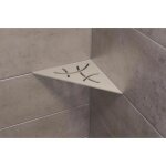 Tablettes dangle de douche shelf - e - s1 - curve - aluminium structur� noir mat - 210 x 210 mm