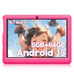 Tablette enfant 10 - android 15 - 20 go + 64 go - contr�le parental - �cran ips 1280x800 - avec kid - ...