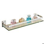 Tablette tagre de salle de bain en verre tremp tablette murales de douche 40127cm ?rack pour salle ...