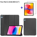 Housse tablette - ztaoopou - ipad 11 (a16) 2025 - pu cuir - film de protection - antichoc