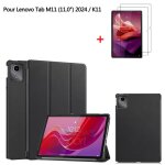 Housse tablette - ztaoopou - lenovo tab k11 m11 - pu cuir - film de protection - antichoc