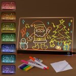 Tablette lumineuse dessin enfant tableau lumineux message led acrylique effa�able 30x20cm avec interrupteur ...