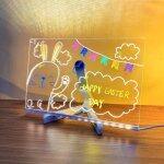 Tablette lumineuse led effaable a4 30x20cm acrylique - 7 stylos couleurs trpied rglable usb ? mmos ...