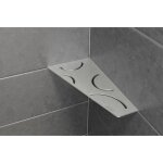Tablette murale de douche shelf - e - s3 - curve - aluminium structur noir mat - 62 x 295 x 154 mm