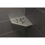 Tablette murale de douche shelf - es 2 curve - coloris: noir mat - en aluminium - 195 x195 mm