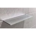 Tablette murale de douche shelf - w - s1 - coloris: inox bross - en acier inoxydable - dimensions: 300 ...