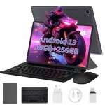 Tablette tactile 101 pouces android 13 gms 19go ram 256 / 1tb rom2 en1 tablet pc avec clavier tablette ...