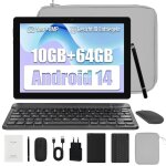 Tablette tactile 10?? android 15 avec clavier souris �tui stylet et sacs dordinateur 5 - core 20go + ...