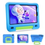 Tablette tactile - android - 8 pouces - 4go ram - 64go / 128go extensible - enfants bleu