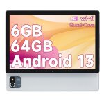 Tablette tactile android 13 10 pouces 6 + 64g extensible  128g wifi quad - core 5000mahhd 1280x800 5mp ...