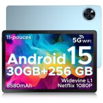 Tablette tactile doogee u11 pro android 16 unisoc t7200 batterie 8580mah 11 pouce ips 90hz 30go + 256 ...