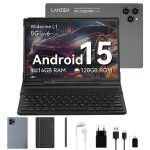 Tablette tactile - lamzien 10. 1 pouces ips pad - android 15 - 14go + 128go - wifi - 6500mah - clavier ...