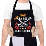 Tablier barbecue hommetablier de cuisine pour hommerglable tanche noir tablier bbq personnalis pour ...