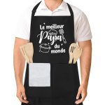 Tablier de cuisine pour homme �tanche r�glable tablier barbecue avec poches id�e cadeau f�te des p�res ...