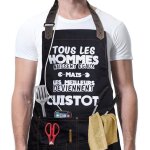 Tablier de cuisine humour tablier barbecue homme pais bbq tablier cuisine femme / homme 6 poches taille ...