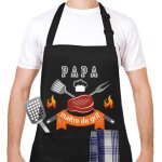 Tablier de cuisine - yolistar - 60x80 cm - �tanche - r�glable - avec poches