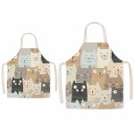 Tablier de cuisine parent - enfant - tablier de cuisine super mignon en coton et lin pour maman et enfants ...