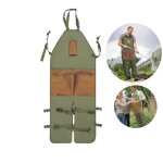 Tablier de jardinage � poches multiples - mat�riau respectueux de lenvironnement - couleur vert