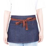 Tablier en jean taille neutre pour la maison et la cuisine tablier en jean de chef tablier de serveur ...