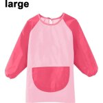 Tablier peinture enfant blouse imperm�able blanc rose taille l fille / gar�on �cole art cuisine bricolage ...