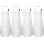 Tablier - yzmrbdqc - 4 pi�ces - ajustable - 2 poches - blanc