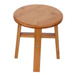 Tabouret en bambou polyvalent banc bas pour enfants et salon