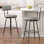 Tabourets de bar lot de 2 luminarix chaise de cuisine hauteassise rembourrée pu pieds en métalhauteur ... Tabourets de bar lot de 2 luminarix chaise de cuisine hauteassise rembourrée pu pieds en métalhauteur ...